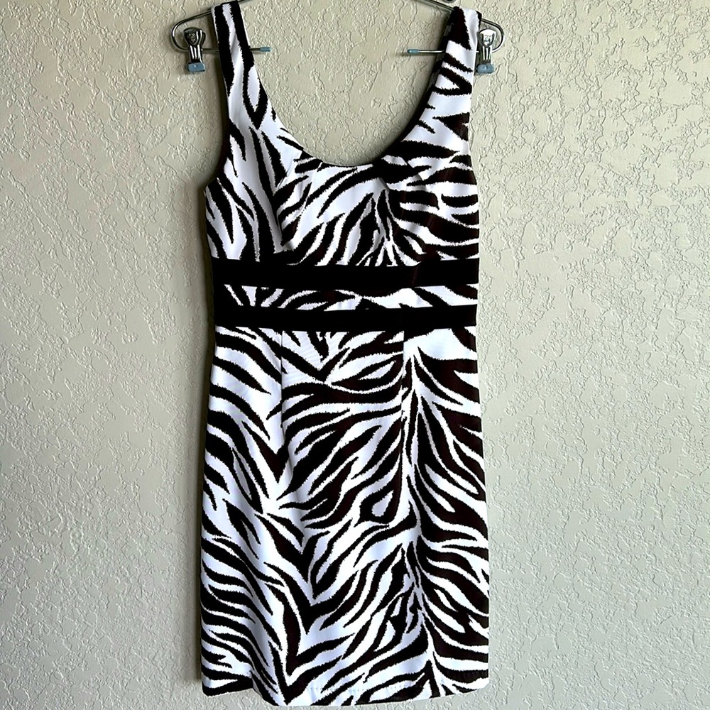 Connected Apparel Brown and White Zebra Print